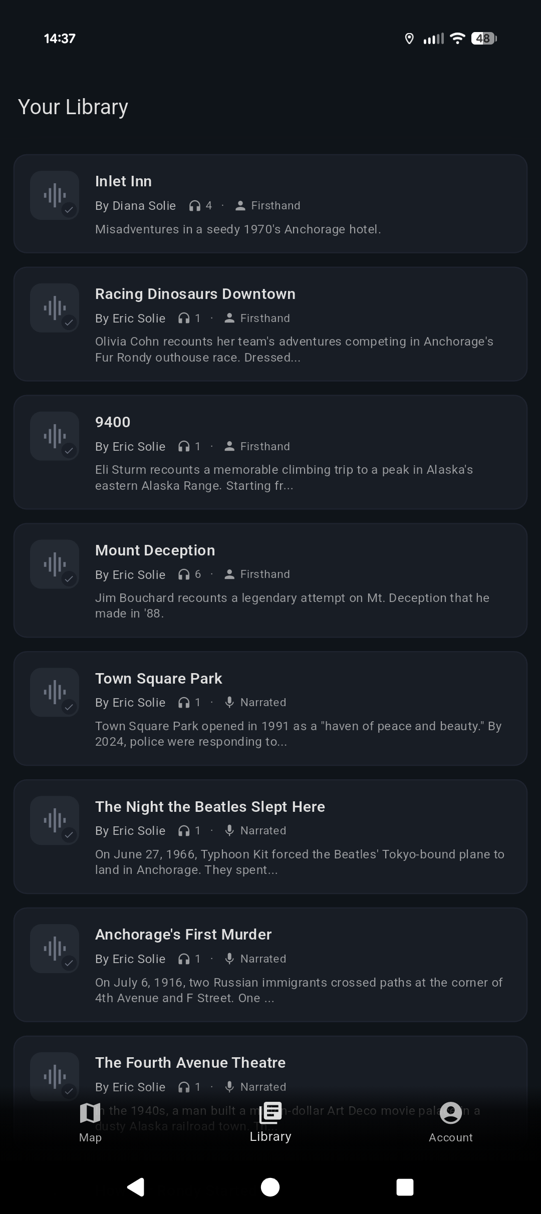 Lore app story library